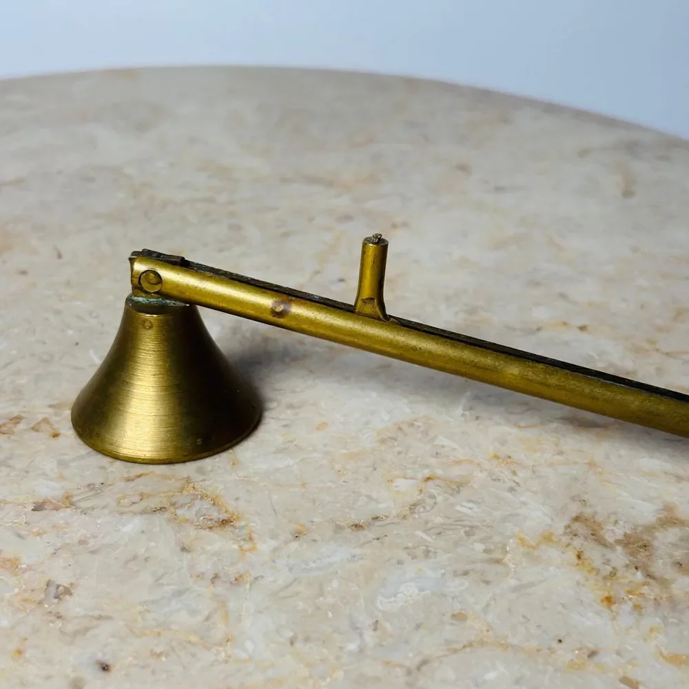 Vintage 12" Brass Candle Snuffer‎ Extinguisher Bell Shaped MCM Retro - Picture 3 of 7